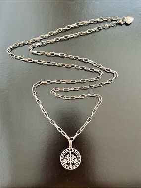 Silver-Tone Medallion Pendant Necklace - Women Jewelry